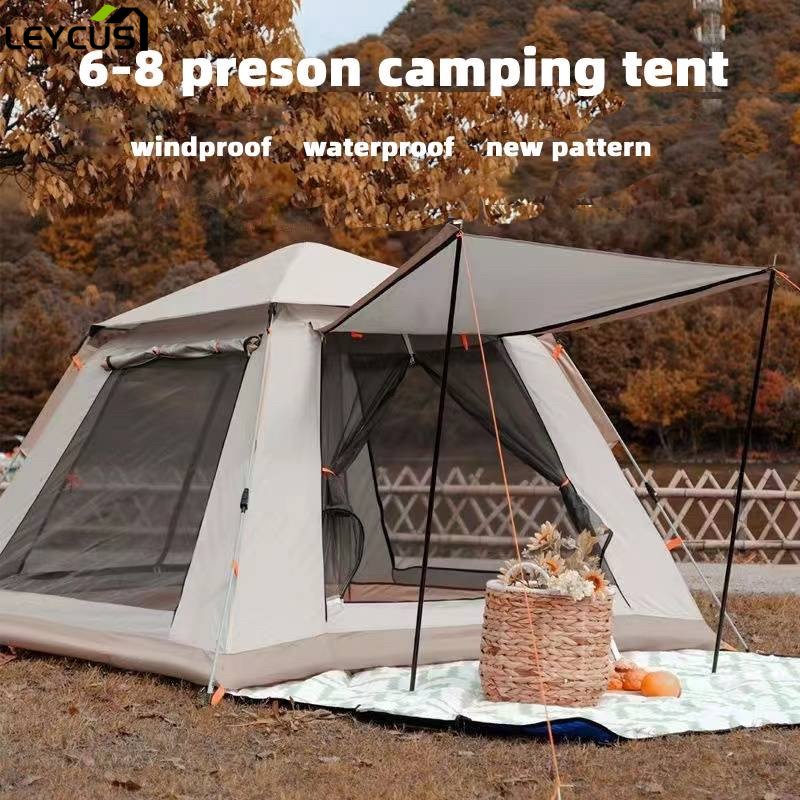 2/4/6/8 Person Tent For Camping Waterproof Camping Tent Fully Automatic