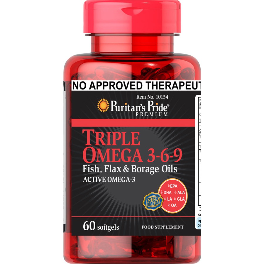 Puritan's Pride Omega 369 Fish Flax Borage Oils 60 sgels Shopee