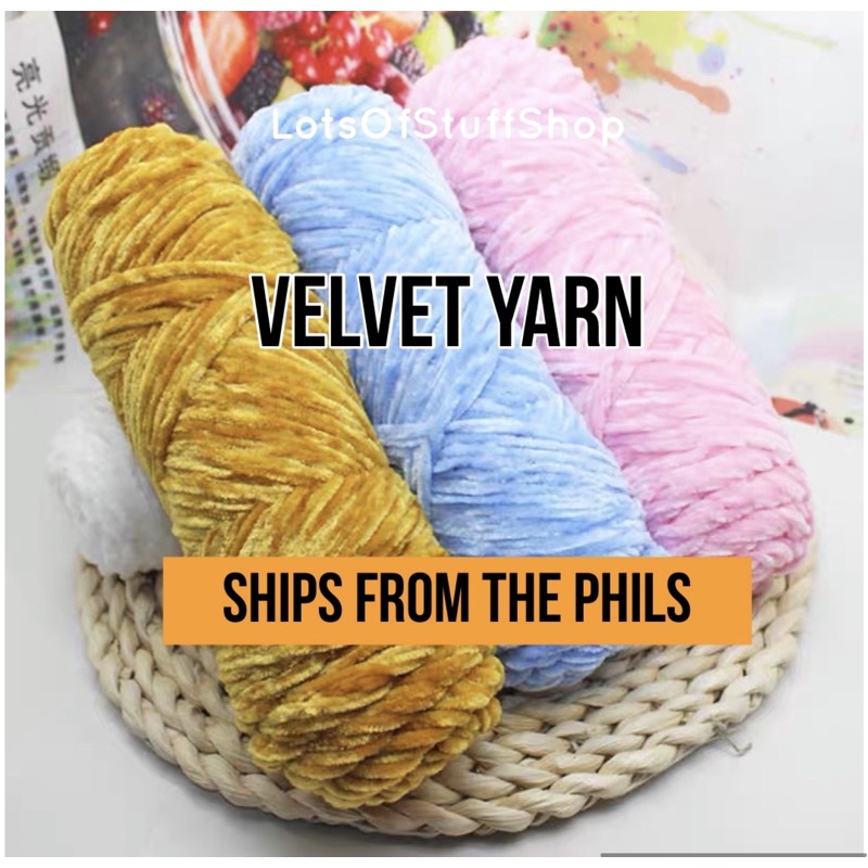 Chenile Yarn Velvet 100g yarns Crochet Knit Shopee Philippines