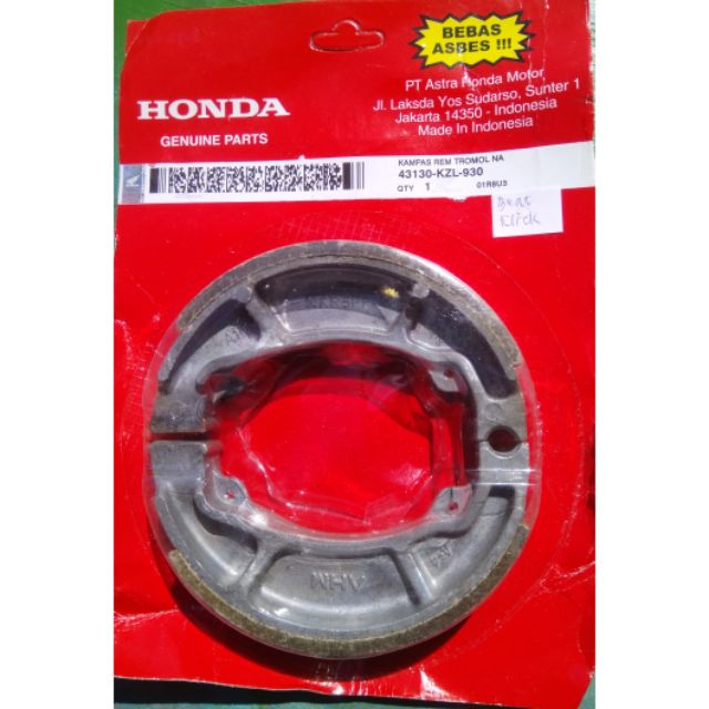 Genuine Honda Click V1 V2 and Beat V1 V2 Brake Shoe Shopee Philippines