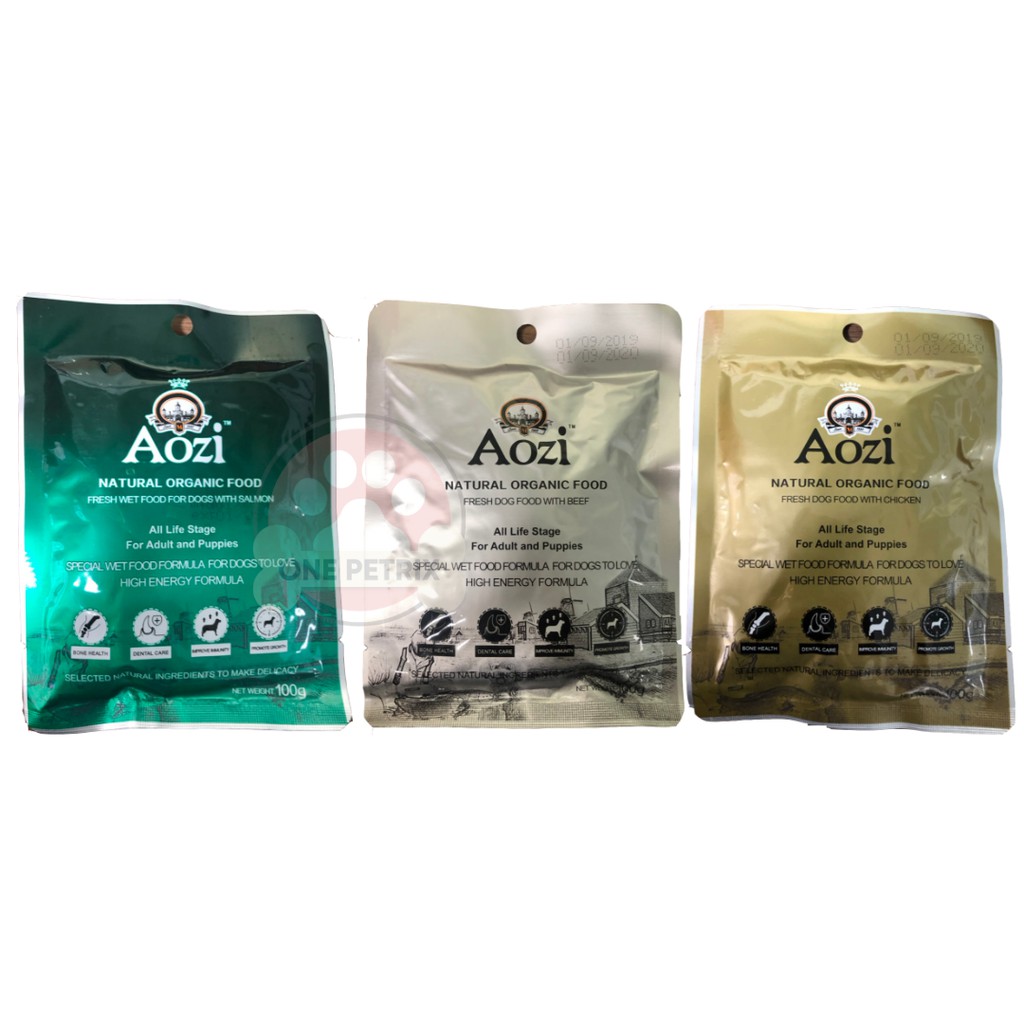 AOZI NATURAL ORGANIC FRESH DOG FOOD 100G Shopee Philippines