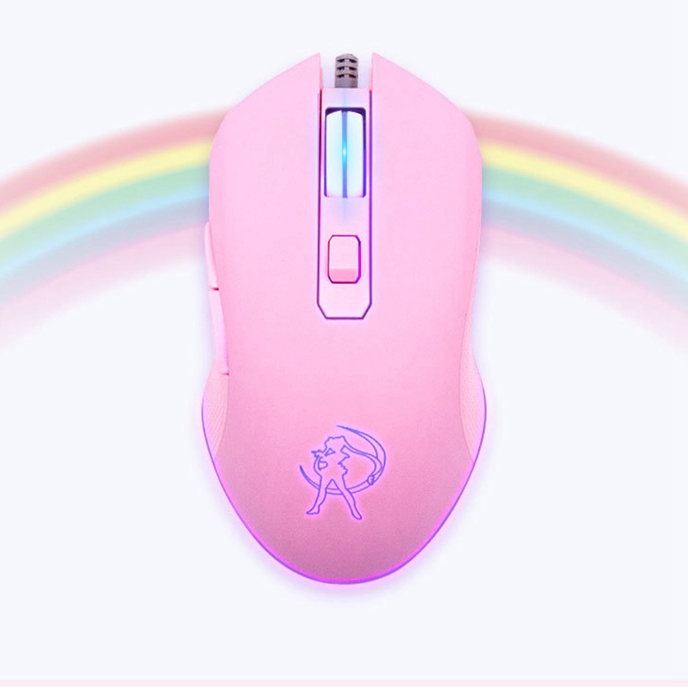 USB Gaming Pink High Mouse Wired Grasping Mouse Comfortable Shopee