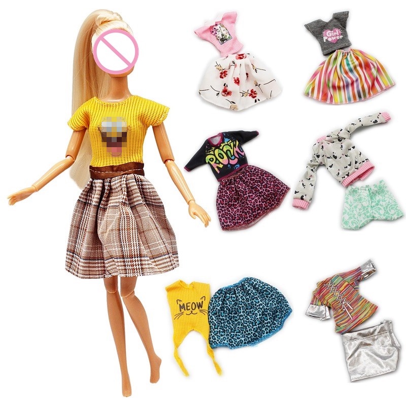 Doll Clothes Accessories Fashion Clothing Suit Dresses for 1/6 30cm