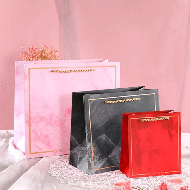 1pc Marble Paper Bag Premium Quality Gift Bags Gift Packaging Paper Bag Shopee Philippines