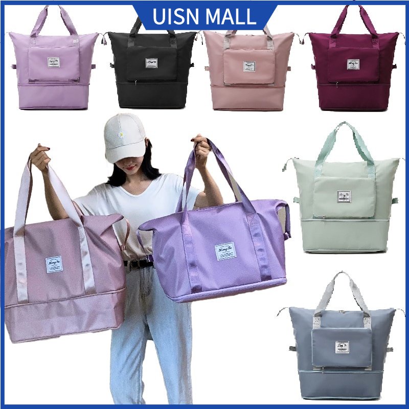 UISN 2813 Large Capacity Folding Bag Travel Bags Tote Handbag
