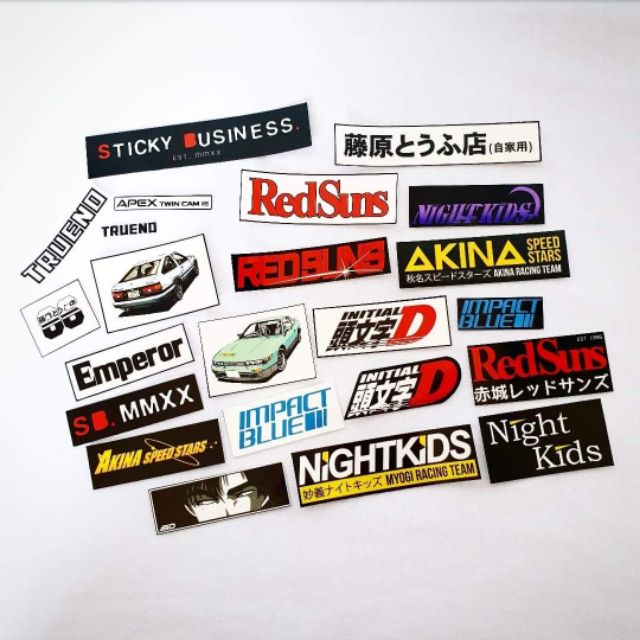 Initial D High Quality Laminated Vinyl Sticker Collection Shopee