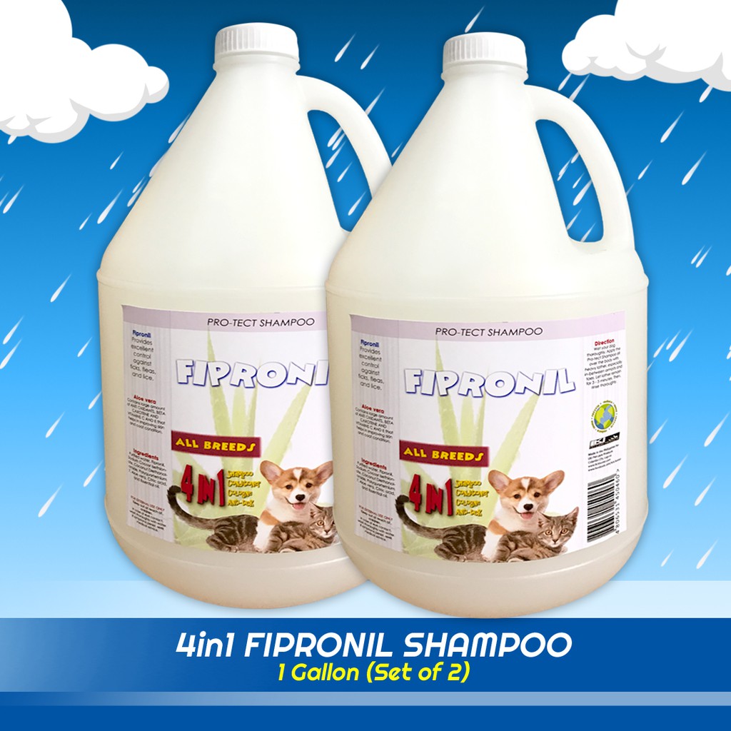 Fipronil 4 in1 Shampoo for Dogs and Cats 1 gallon set of 2 AntiTicks