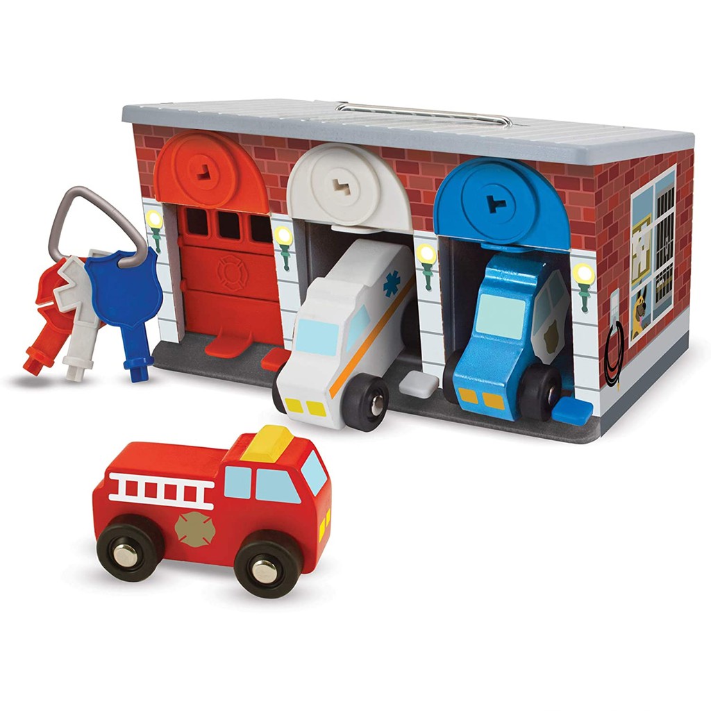 Melissa and Doug Keys & Cars Rescue Garage Wooden Educational Toys