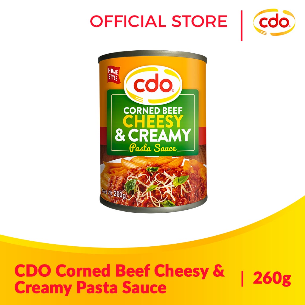 CDO Corned Beef in Cheesy & Creamy Pasta Sauce 260g Shopee Philippines