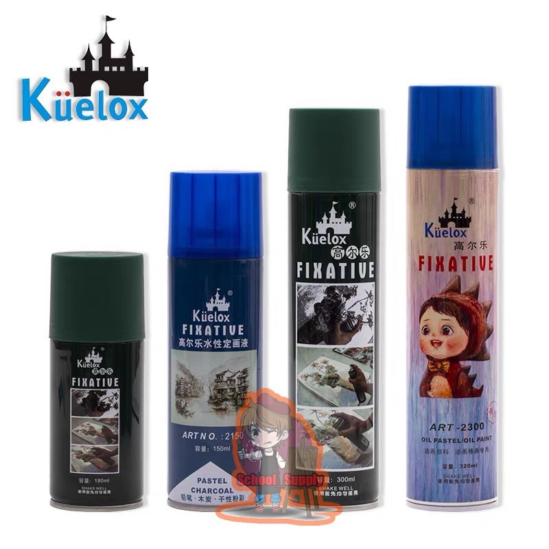 Kuelox Fixative Spray Varnish Spray For Painting Shopee Philippines