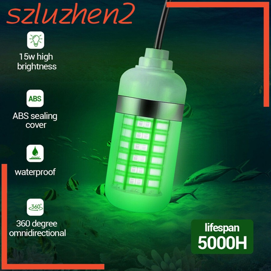 [Adventurer] IP68 Waterproof 12V Led Green Underwater Fishing Light