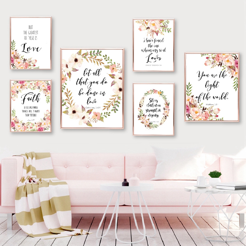 Posters Prints Bible Verse Canvas Painting Poster
