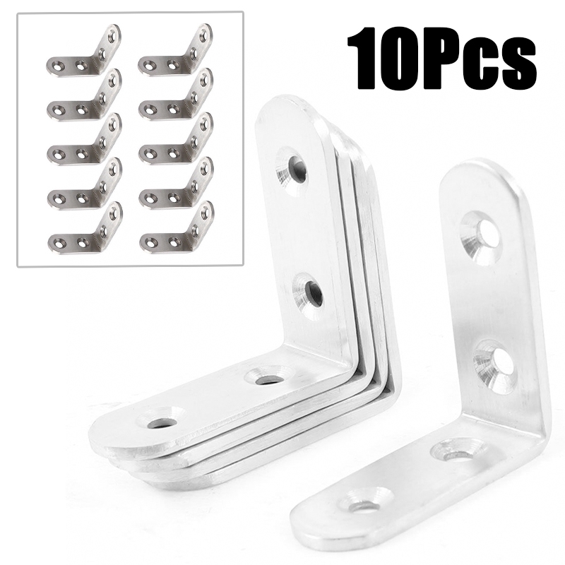 Angle Bracket Silver L Shape Stainless Steel Connector Holder