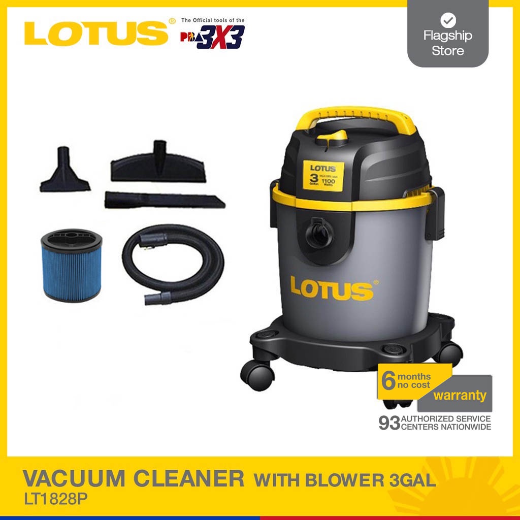 Lotus Vacuum + Blower Wet/Dry 3Gal/10L LT1828P Vacuum Cleaners Shopee Philippines