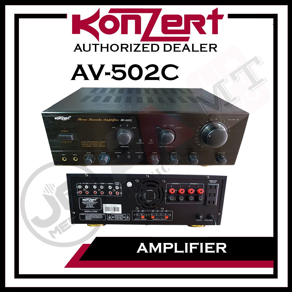 ORIGINAL KONZERT AV502C Karaoke Amplifier 500 watts x 2 Shopee