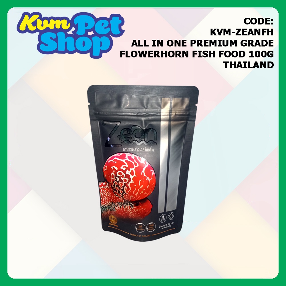 Zean All in One Premium Grade Flowerhorn Fish Food 100g From Thailand
