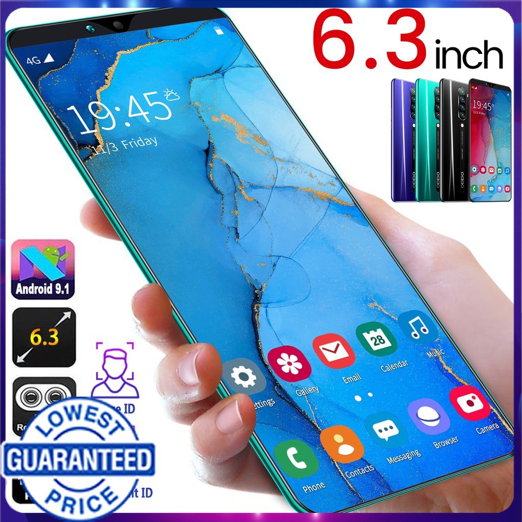 COD HOT Sale Rino5 Pro 6.3inch Handphone 6+128GB Android Mobile Phone