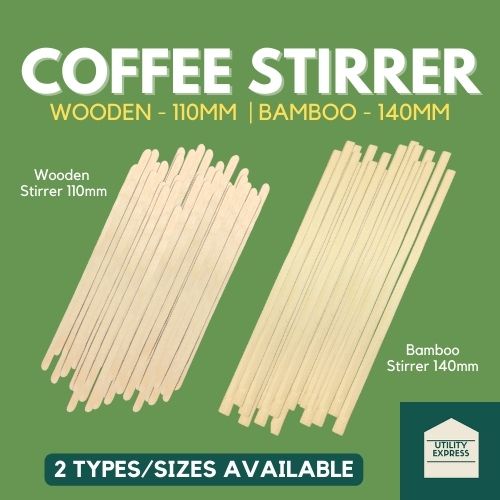 Coffee Stirrer Sticks [ Wooden Stirrer / Bamboo Stirrer ] 500's / 100's
