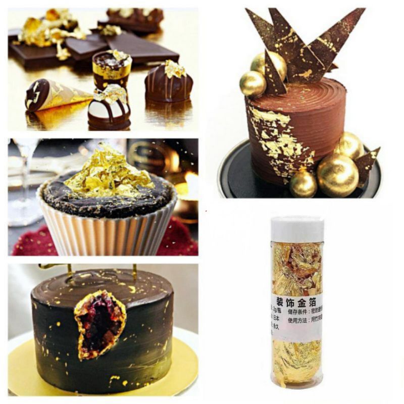 Edible gold foil 2g gold foil gold flake gold foil edible gold foil