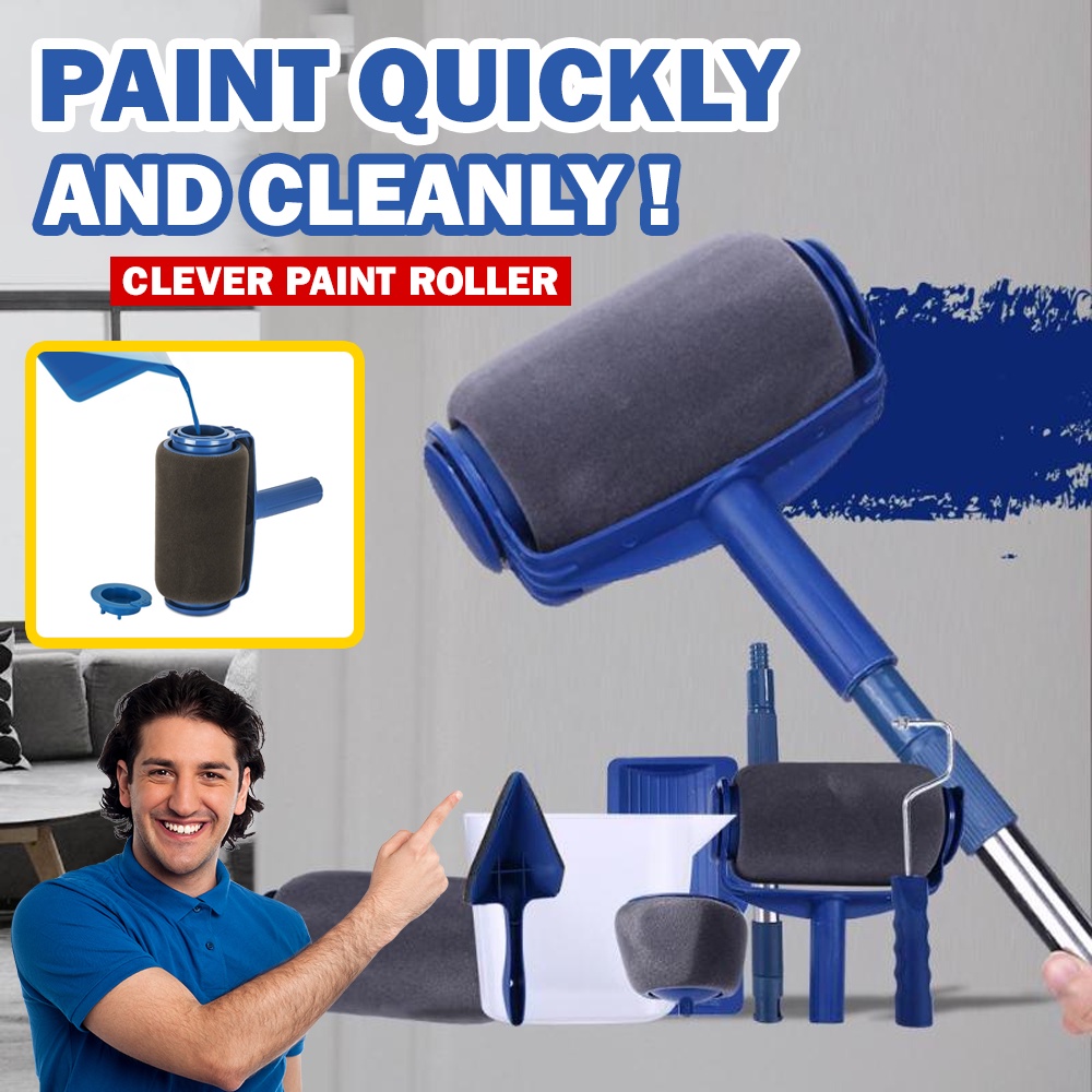 REUSABLE CLEVER PAINT 6 IN 1 ROLLER (Set Tool Paint Roller Clever Paint