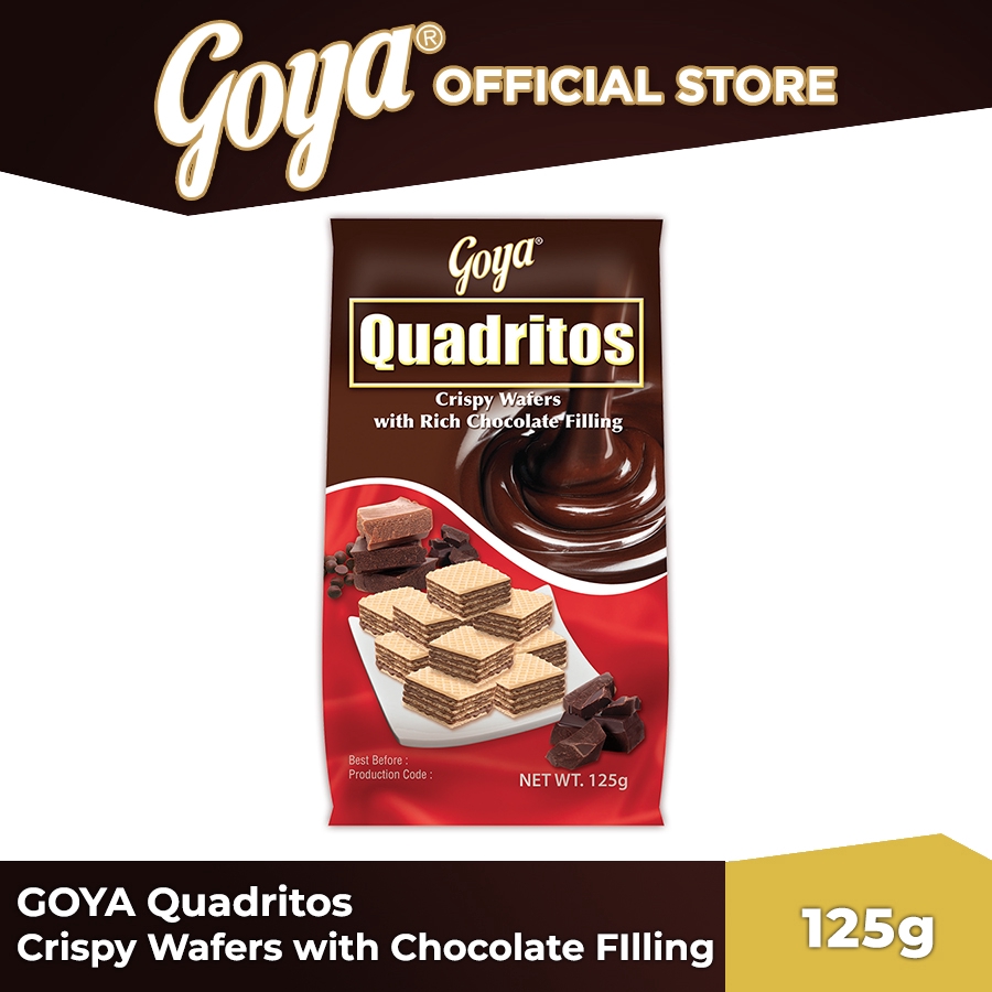 Goya Quadritos Wafer with Rich Chocolate Filling 125g BeeCost