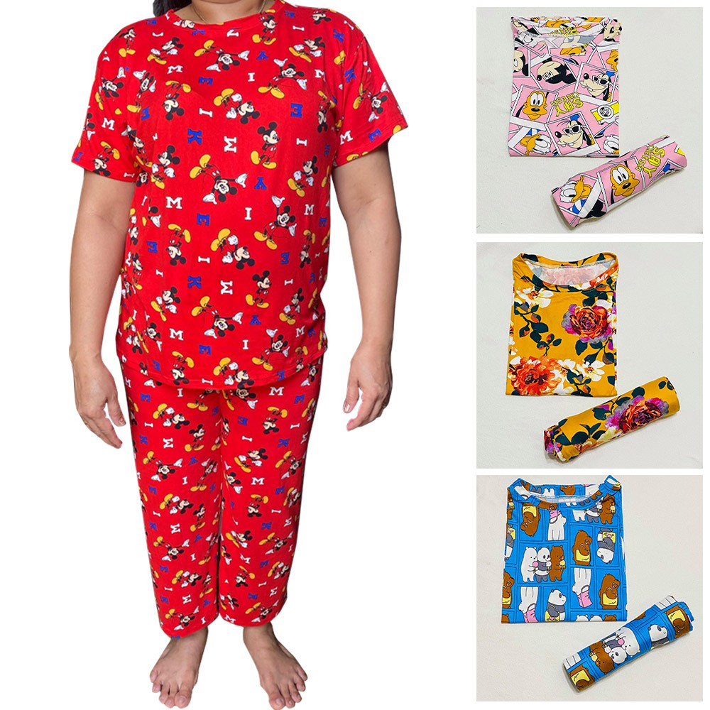 Plus Size Pajama Terno Trendy Designs Adult Mall Quality Shopee