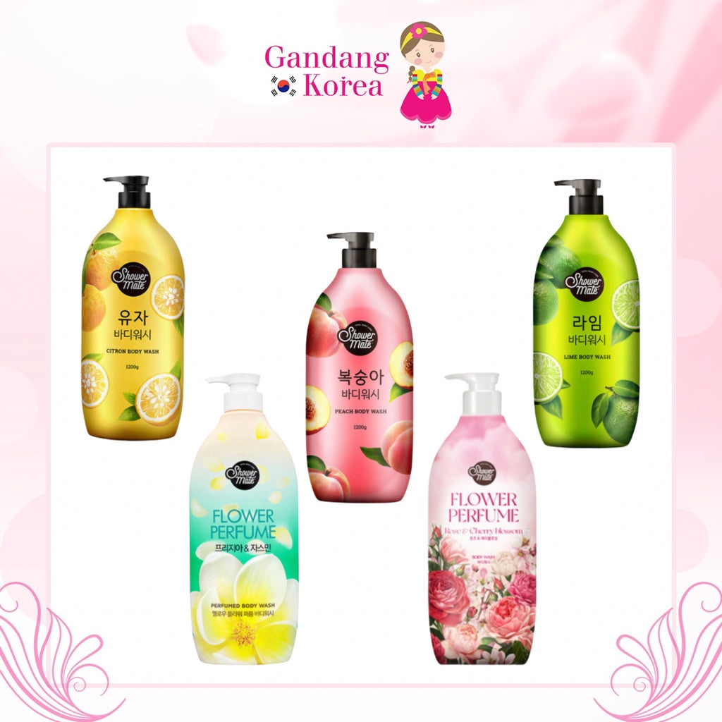 Aekyung Shower Mate Body Wash Peach Lime Citron Flower Korea Shopee