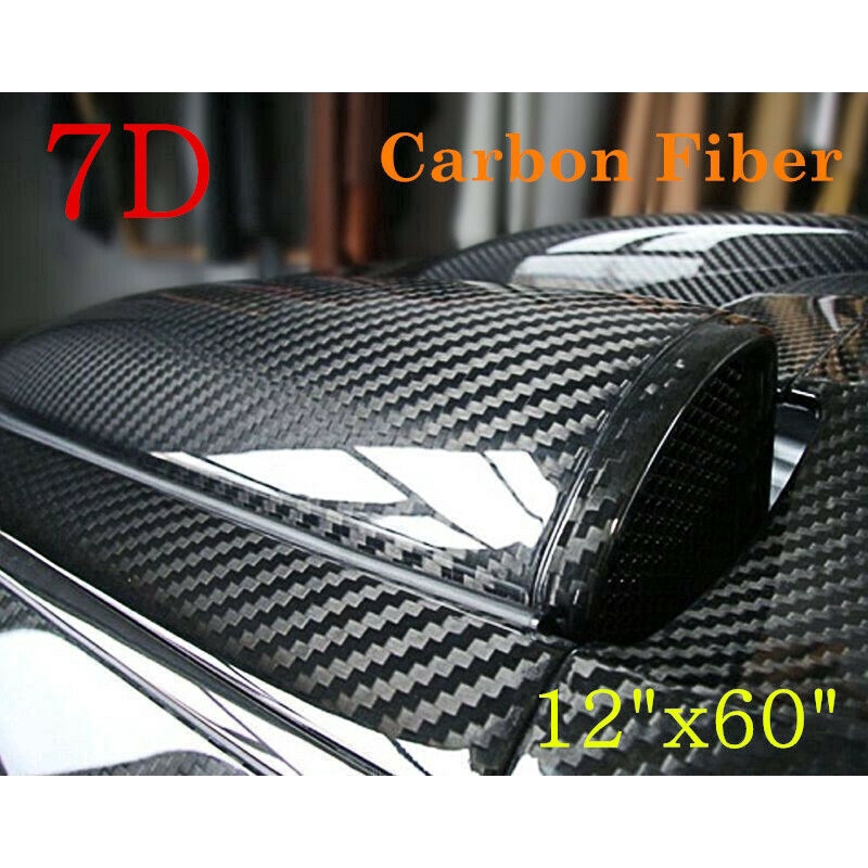 PVC 7D Carbon Fiber Water Resistance Automotive Film Accesories 30cm X