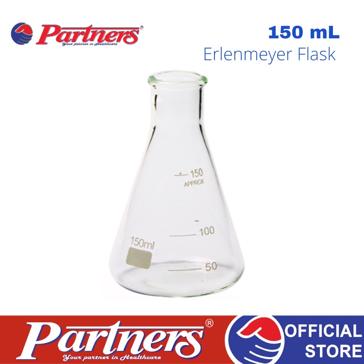 Partners Erlenmeyer Flask 150 Ml Glass (1 Piece) Shopee Philippines