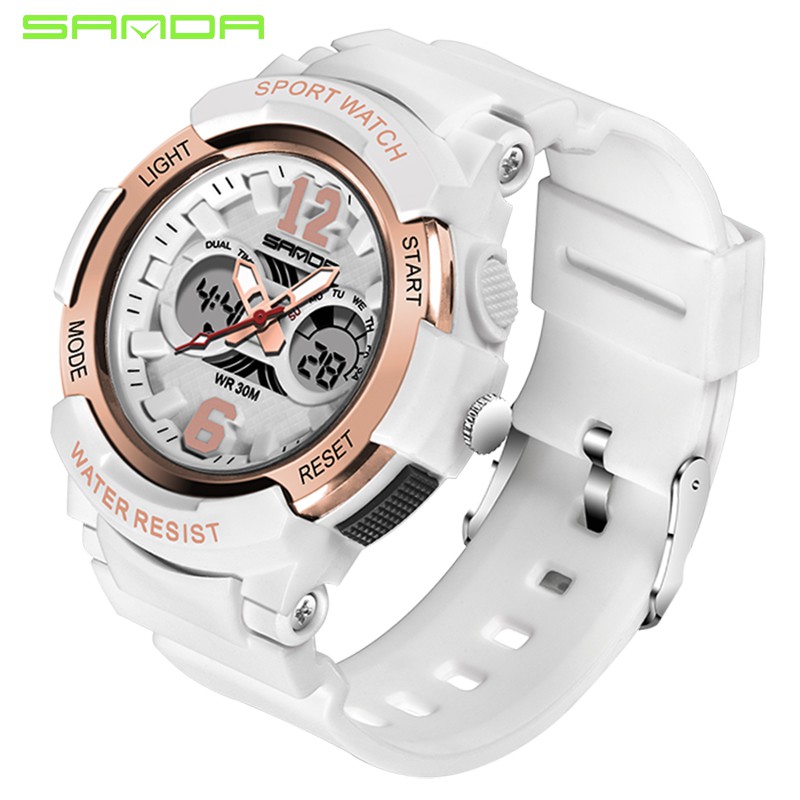 SANDA Men Women Analog Quartz Watch LED Digital Sports Watch Shopee Philippines