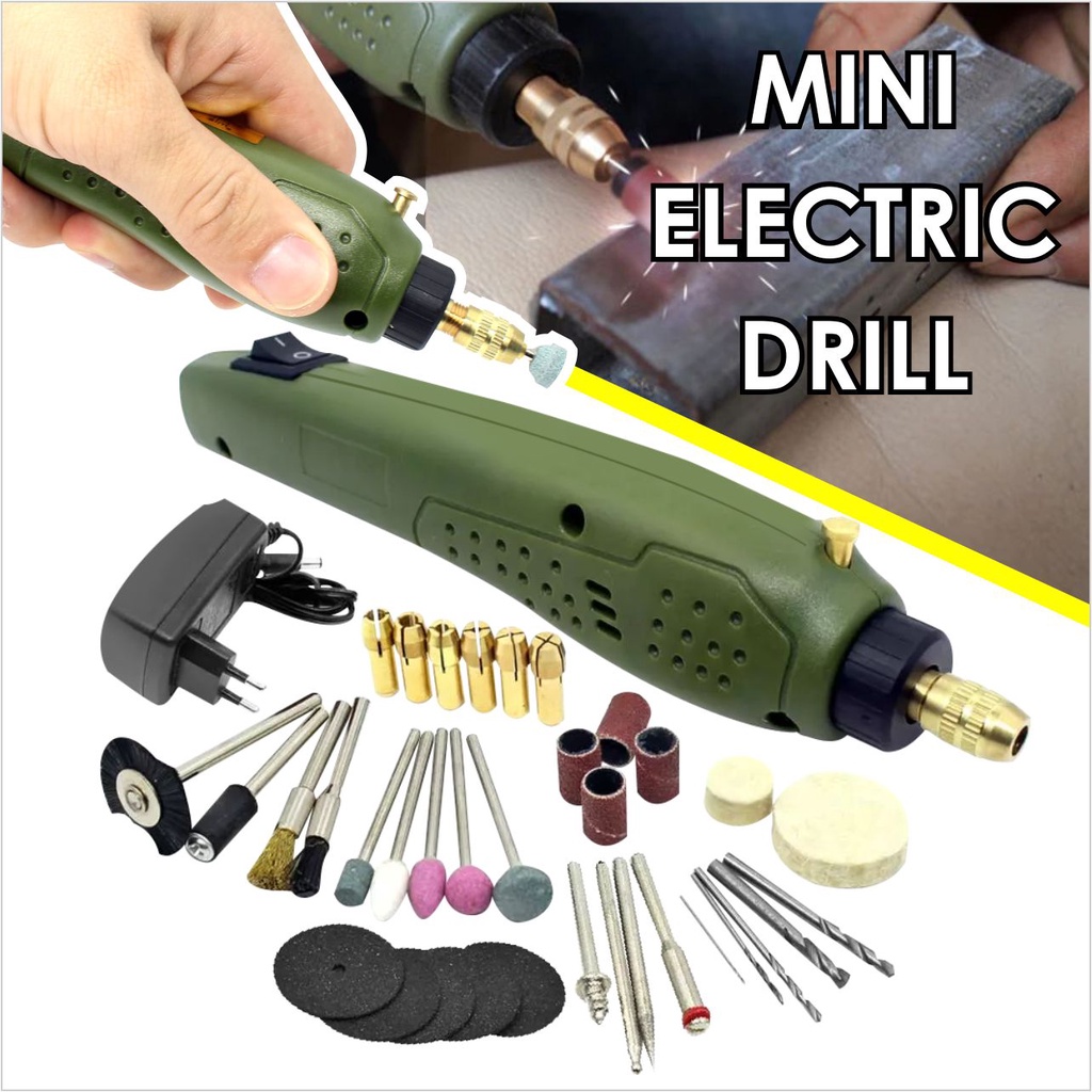 Mini electric drill accessories set 12V DC grinder tool for milling