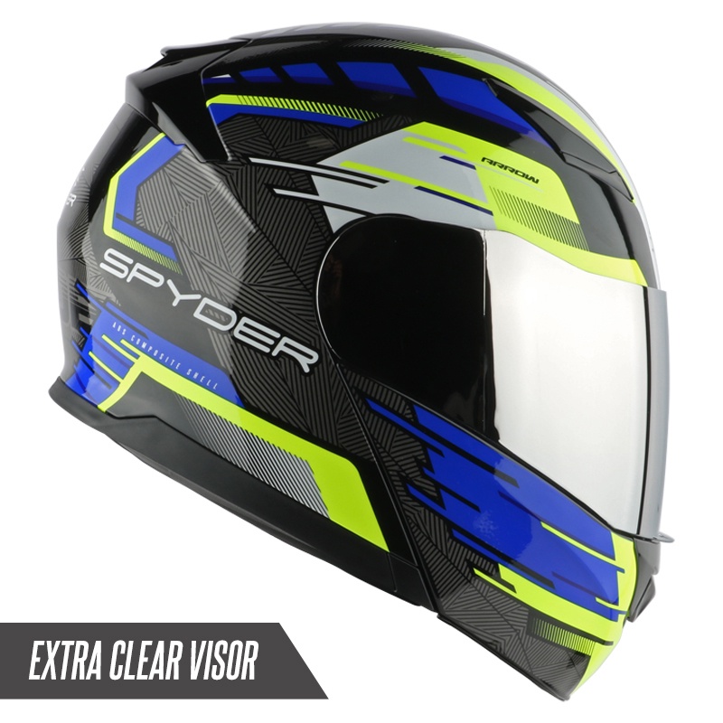 Spyder Modular Helmet with Dual Visor Arrow GD Series9 (FREE CLEAR