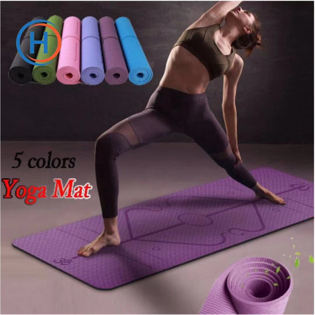 HEKKAW Yoga Mat Antiskid Sports Fitness Mat Thick EVA Comfort Foam
