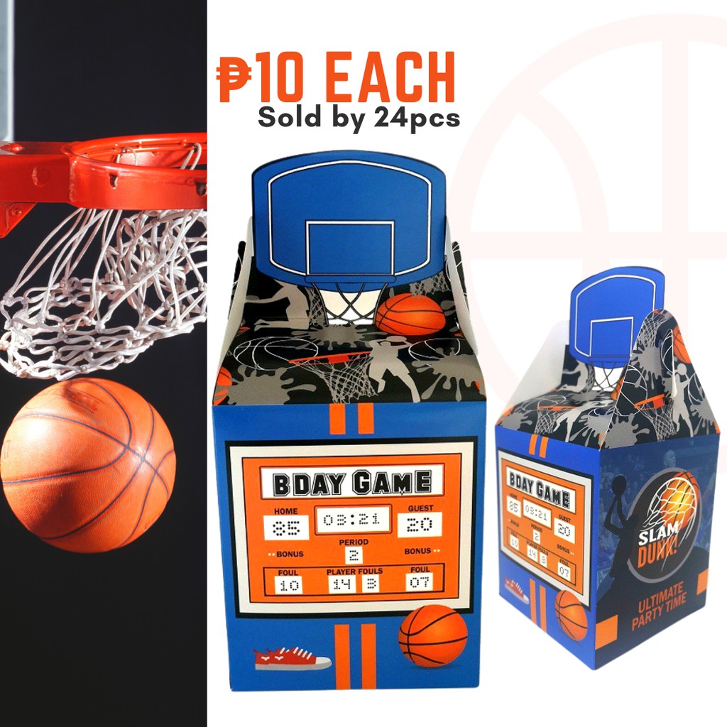 FP1055 (24 PCS) Slam Dunk Basketball Ball NBA PBA Player Loot Bags Box