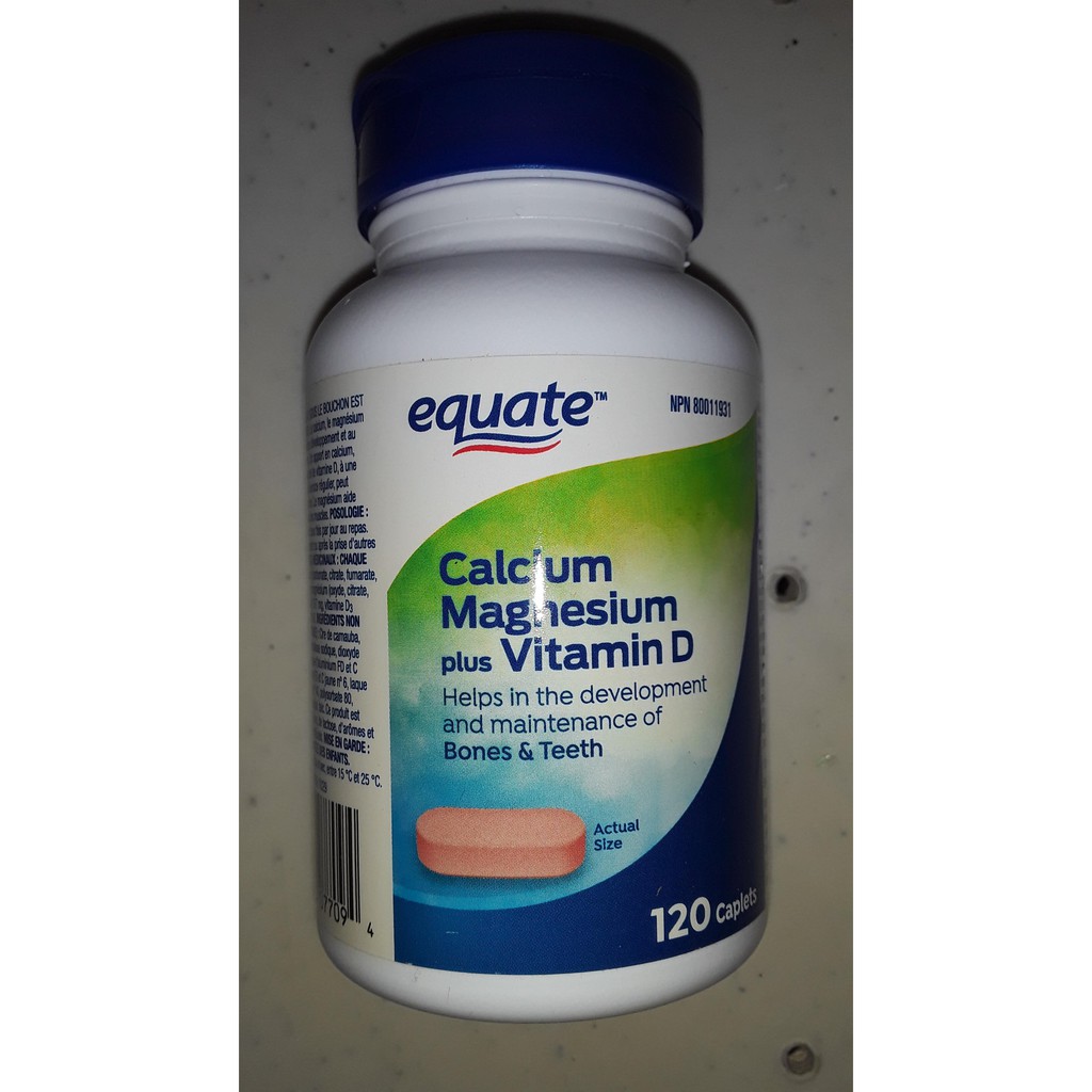 Equate Calcium Magnesium with Vitamin D, 120 Caplets Shopee Philippines