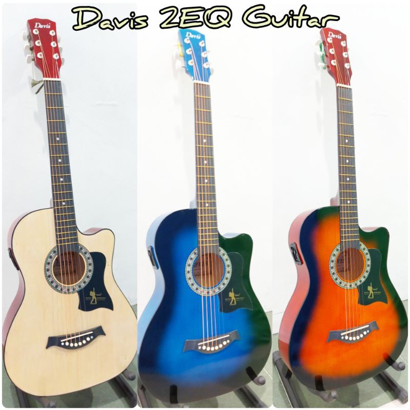 Davis AcousticElectric Guitar Size 38" W/ More Freebies Shopee