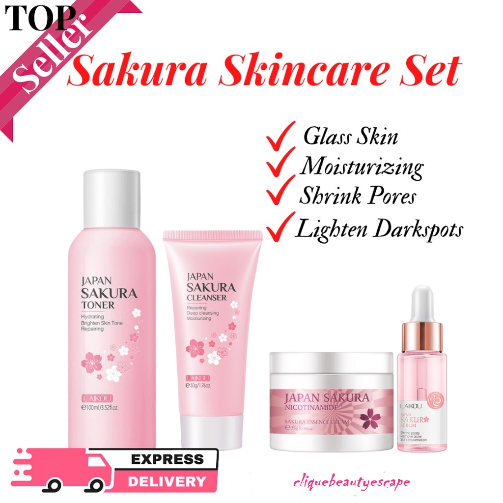Japan Sakura Skincare Set For All Types of Skin Acne & Pimple Treatment