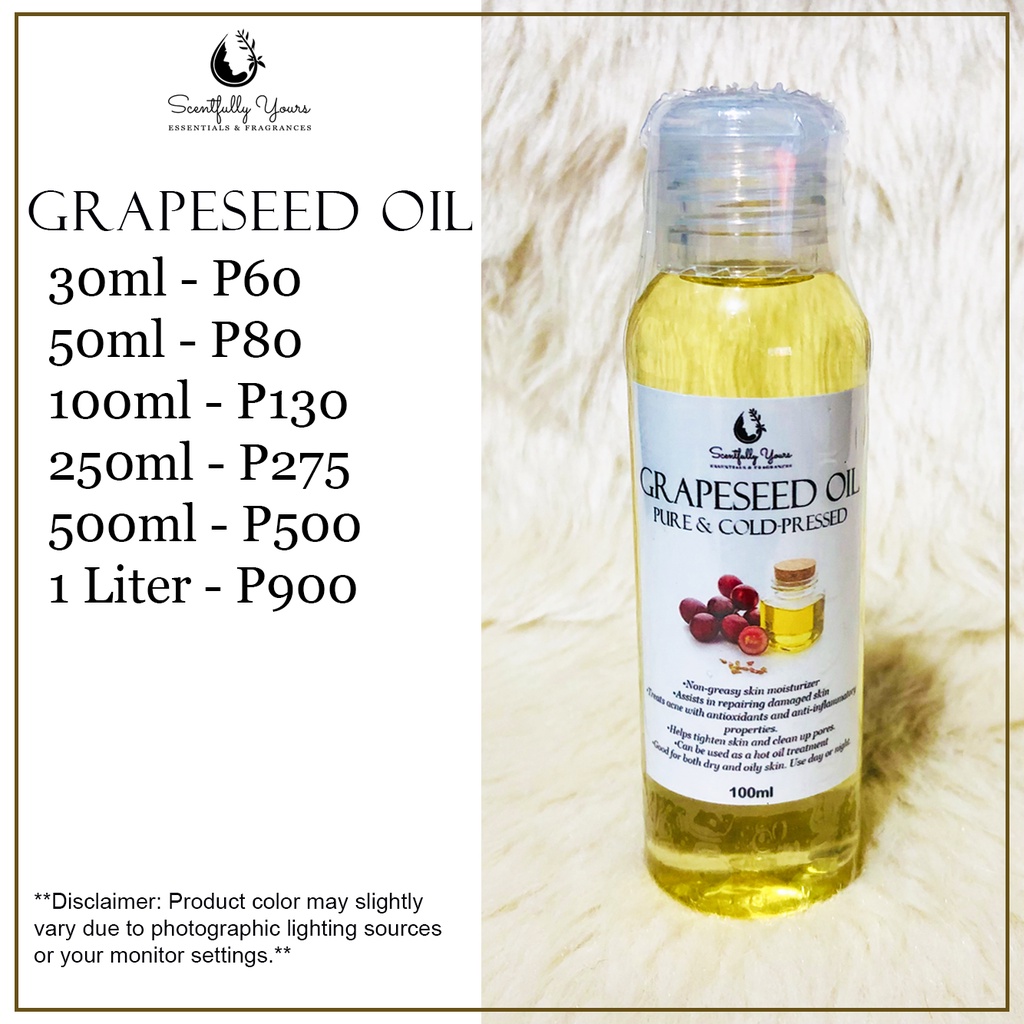 GRAPESEED OIL Carrier Oil (250ml 1 Liter) Shopee Philippines