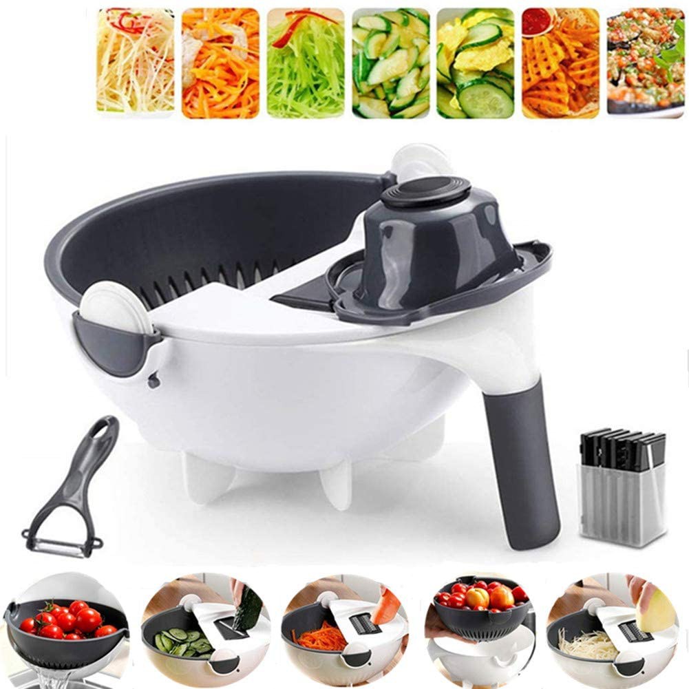 Wet Basket Vegetable Cutter With Drain Basket Multifunctional Kitchen