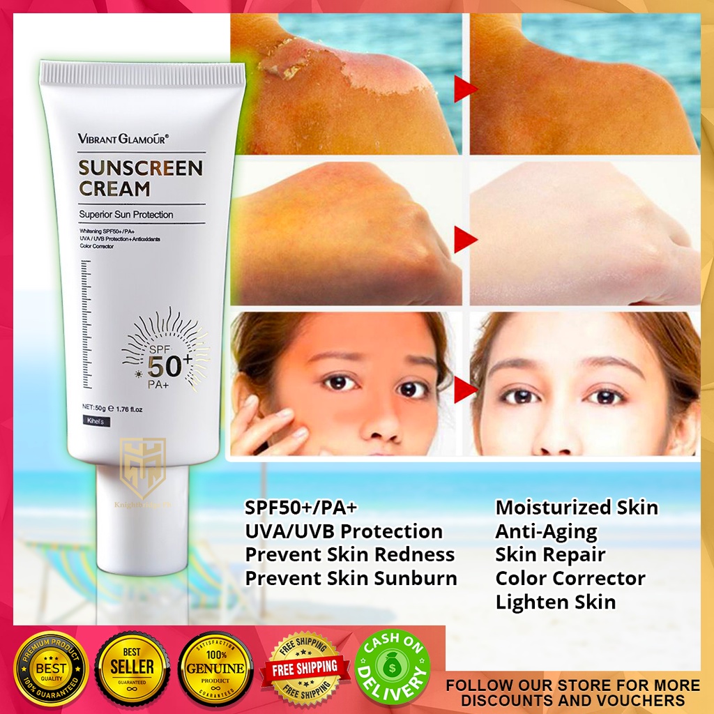 Original from Korea Whitening Sunscreen Cream Sunblock for Face and Body SPF50+ UVA/UVB Skin
