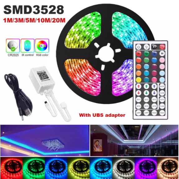 Multicolor LED Strip Light RGB Color Changing Strip Lights Shopee