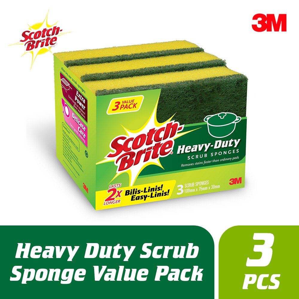 Scotch Brite Heavy Duty Scrub Sponge Value Pack Shopee Philippines