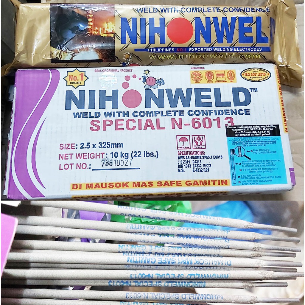 Original Nihonweld Welding Rod 6013 Special 3/32 2.5MM 1 Kg. Kilo Di