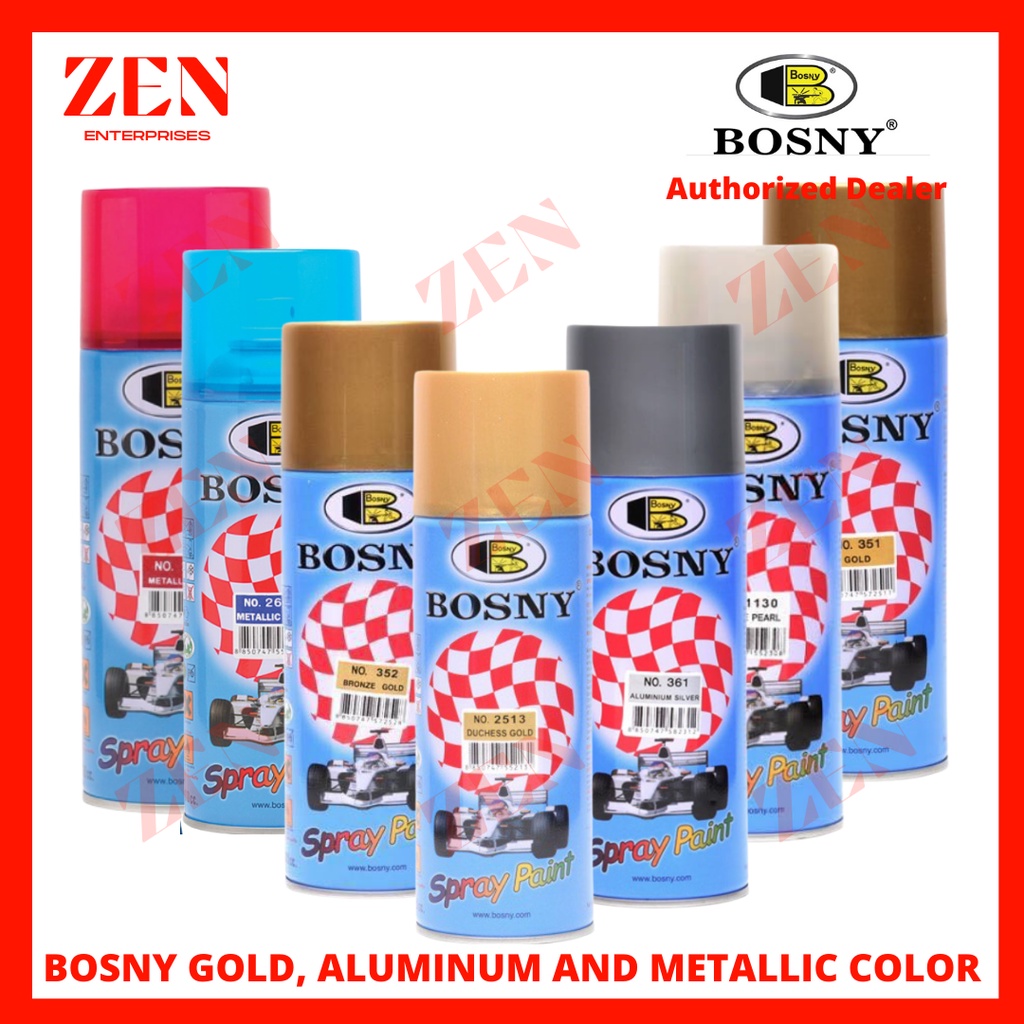 BOSNY Acrylic Spray Paint Gold and Metallic Colors Shopee Philippines