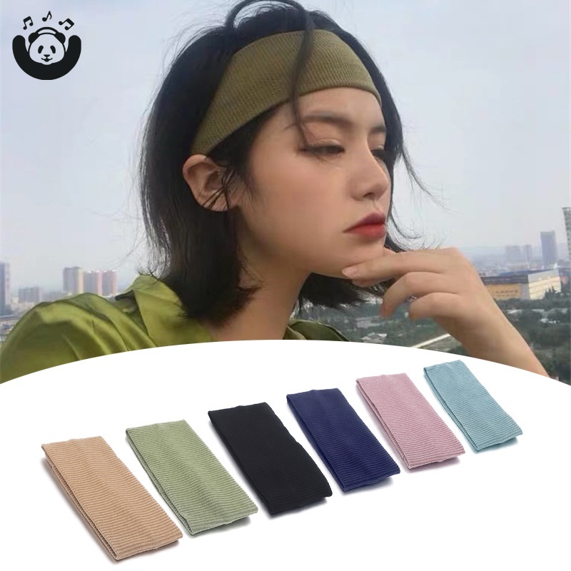 HSU 1Pcs Knitted Yoga Hair Bands Sport Elastic Headbands Sports Yoga Accessory Dance Biker Wide