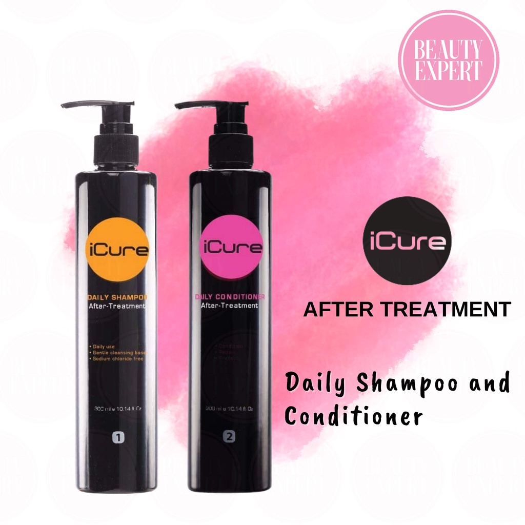 iCure After Treatment Daily Shampoo and Conditioner 300ml Shopee