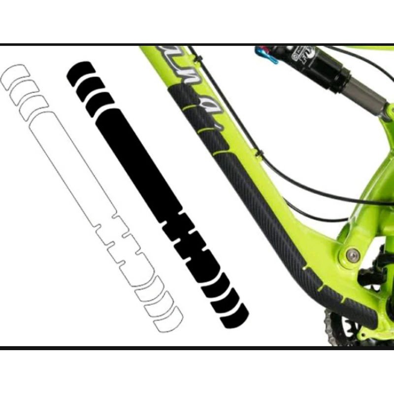 5x60cm Clear and Carbon Thick Frame Downtube Protector Sticker for Bike