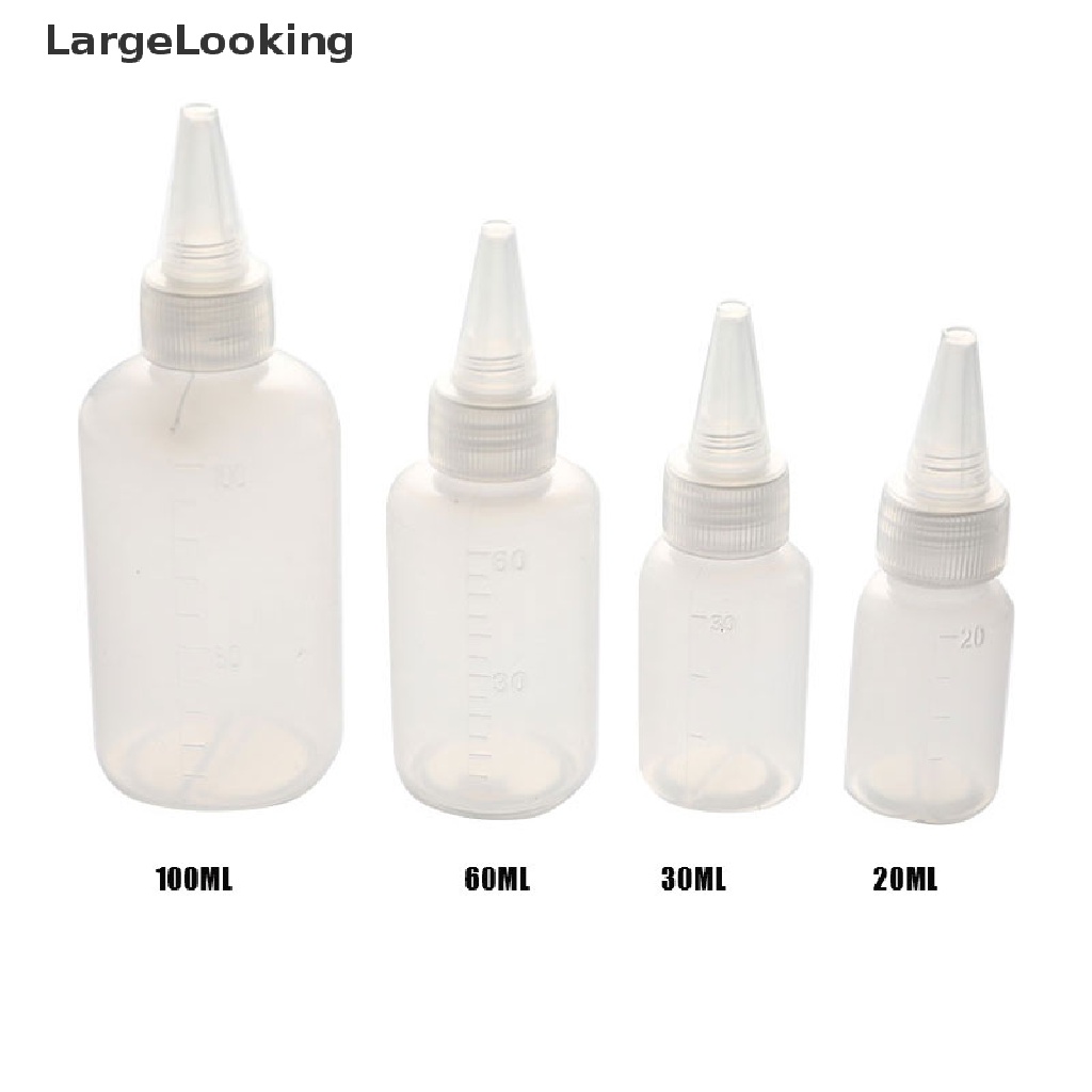 LargeLooking Plastic Small Squeeze Bottles Caps Food Grade container
