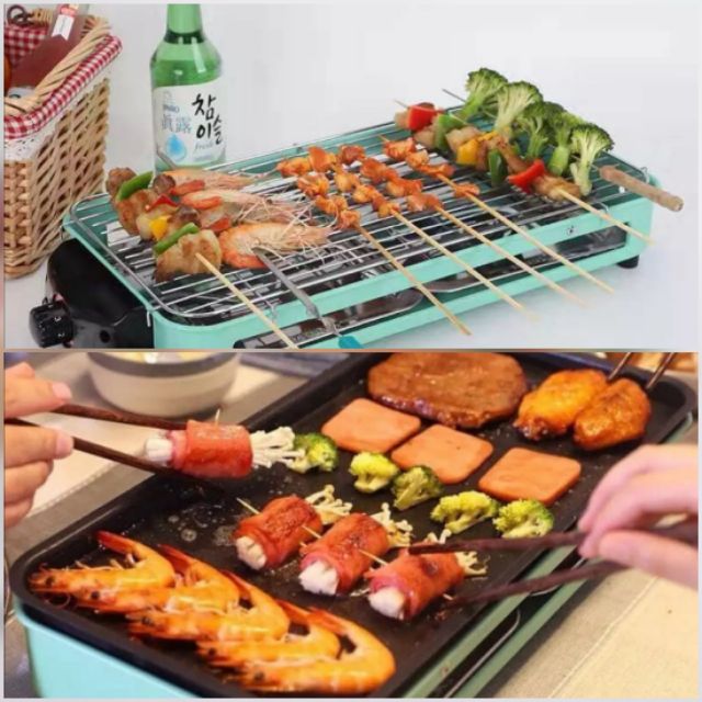 ZH1409 Simple electric Grill 2in1 Smokeless Griller Shopee Philippines