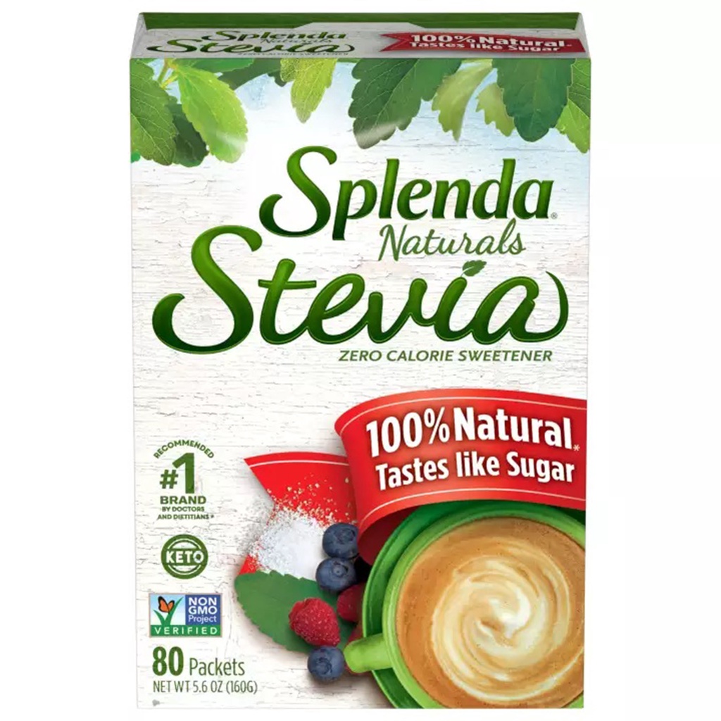 Splenda Stevia Naturals Zero Calorie Sweetener 80 packets 160g